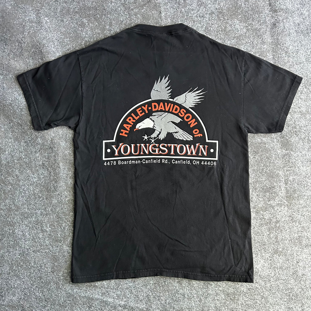 Vintage Harley Davidson Big Emblem Black T-shirt