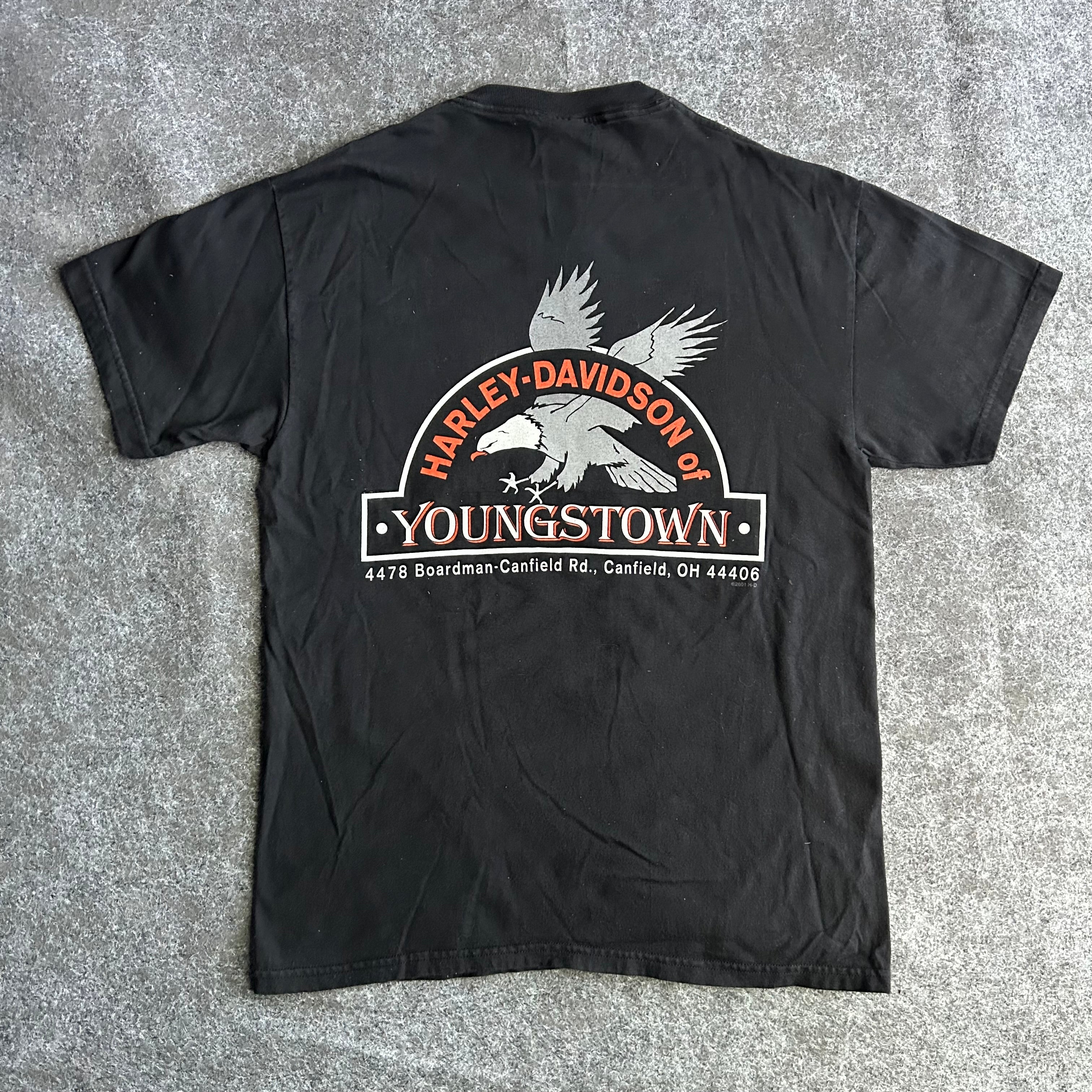 Vintage Harley Davidson Big Emblem Black T-shirt