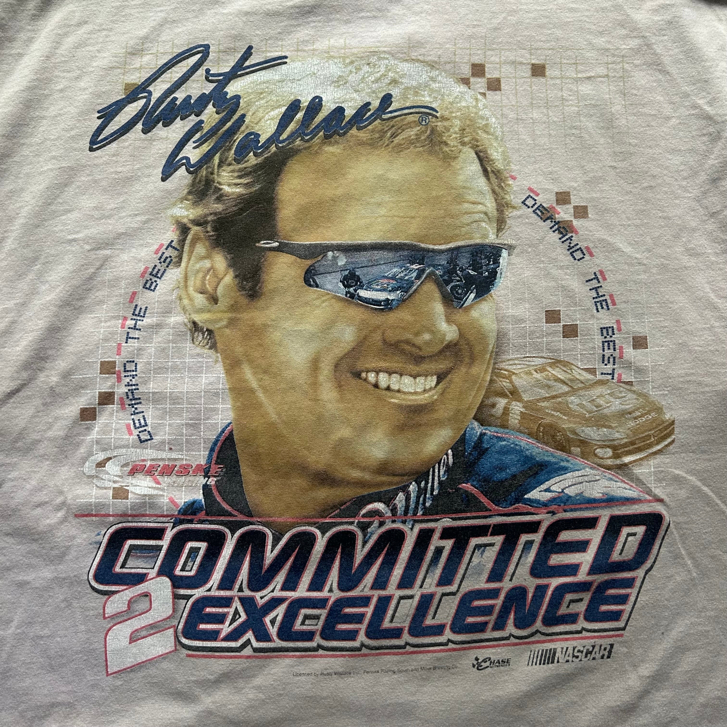 Vintage Rusty Wallace Committed 2 Excellence NASCAR T-shirt