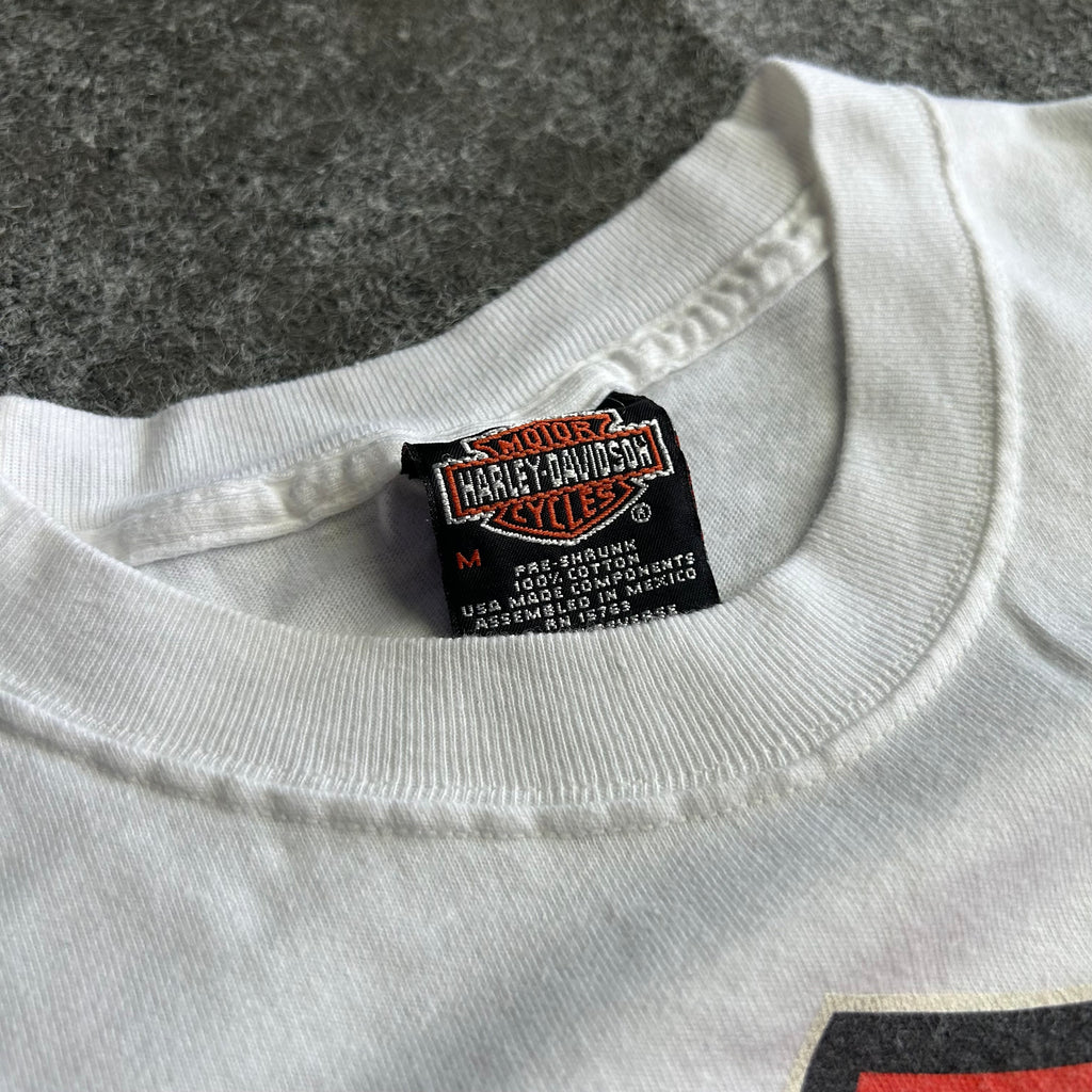 Vintage Harley Davidson Big Emblem White T-shirt