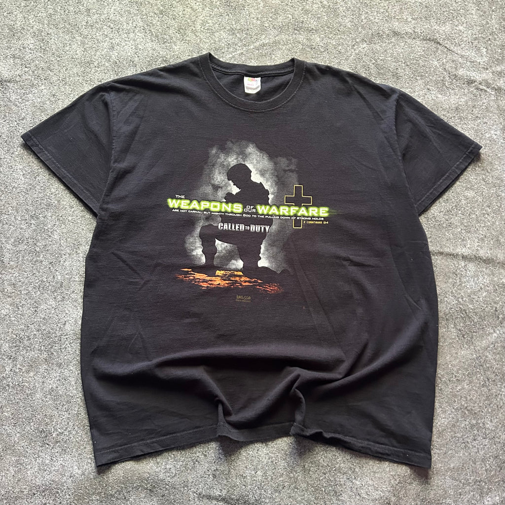 Vintage Weapons Of Warfare Call Of Duty Jesus T-shirt