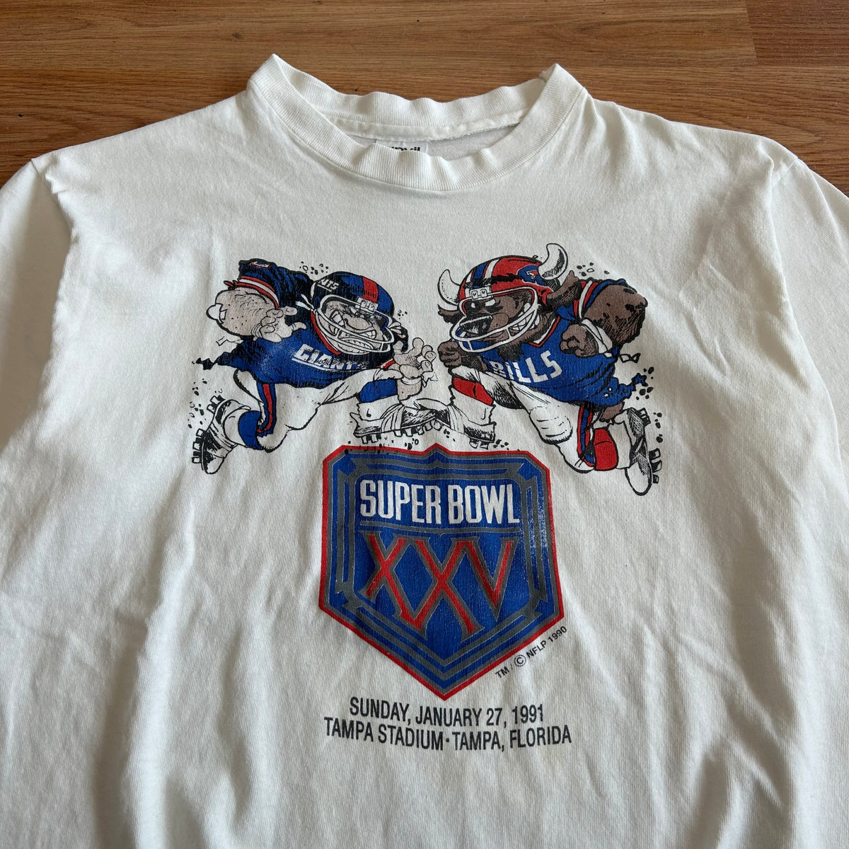 Vintage Superbowl XXV Giants Vs Bills T-shirt - Size Medium