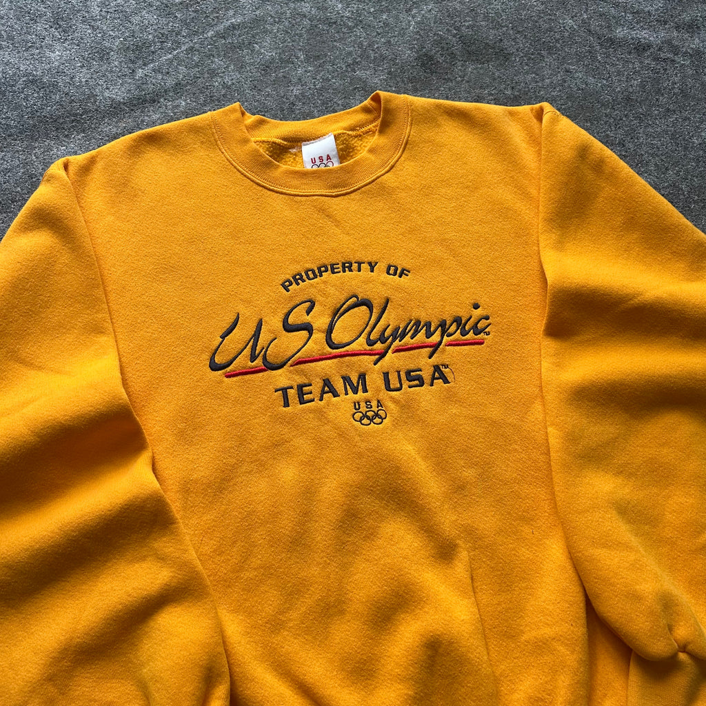 Vintage Olympics Team U.S.A. Yellow Crewneck