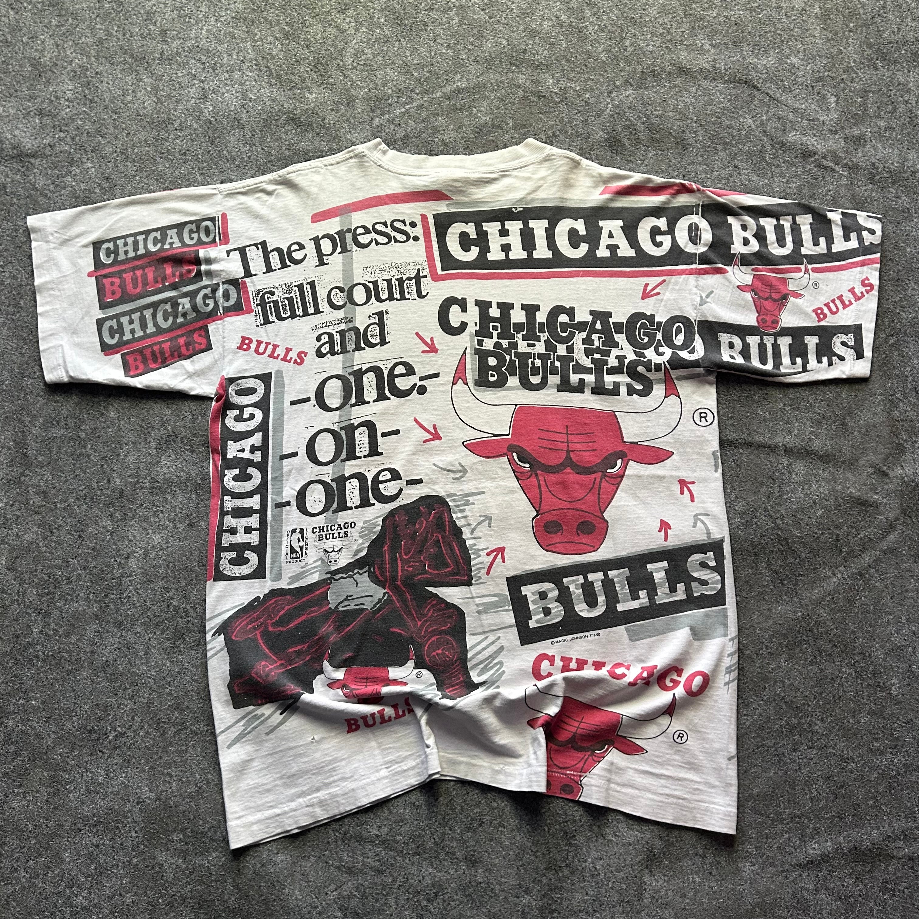 Vintage Chicago Bulls Magic Johnson’s T’s AOP T-shirt