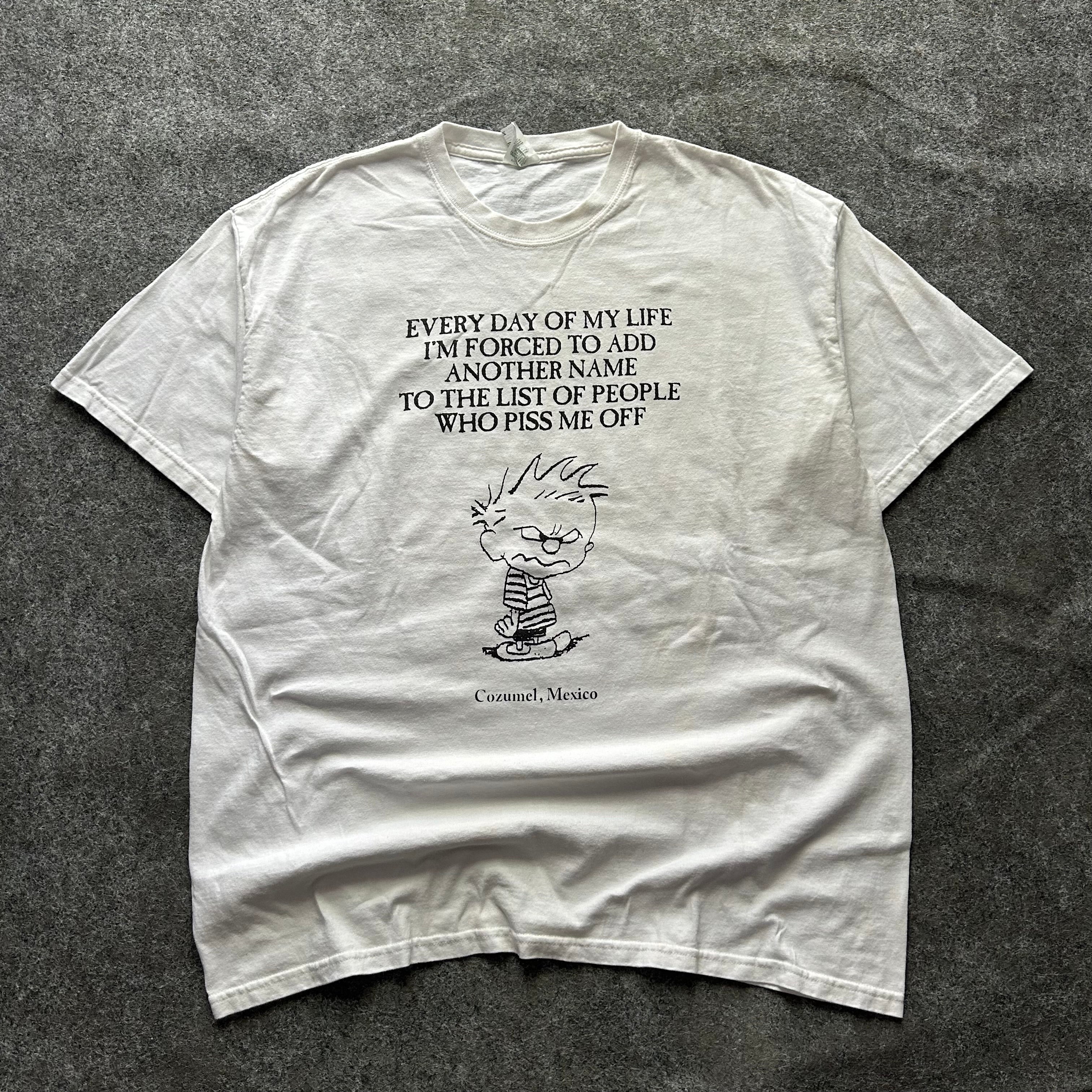 Vintage Calvin And Hobbes Parody T-shirt