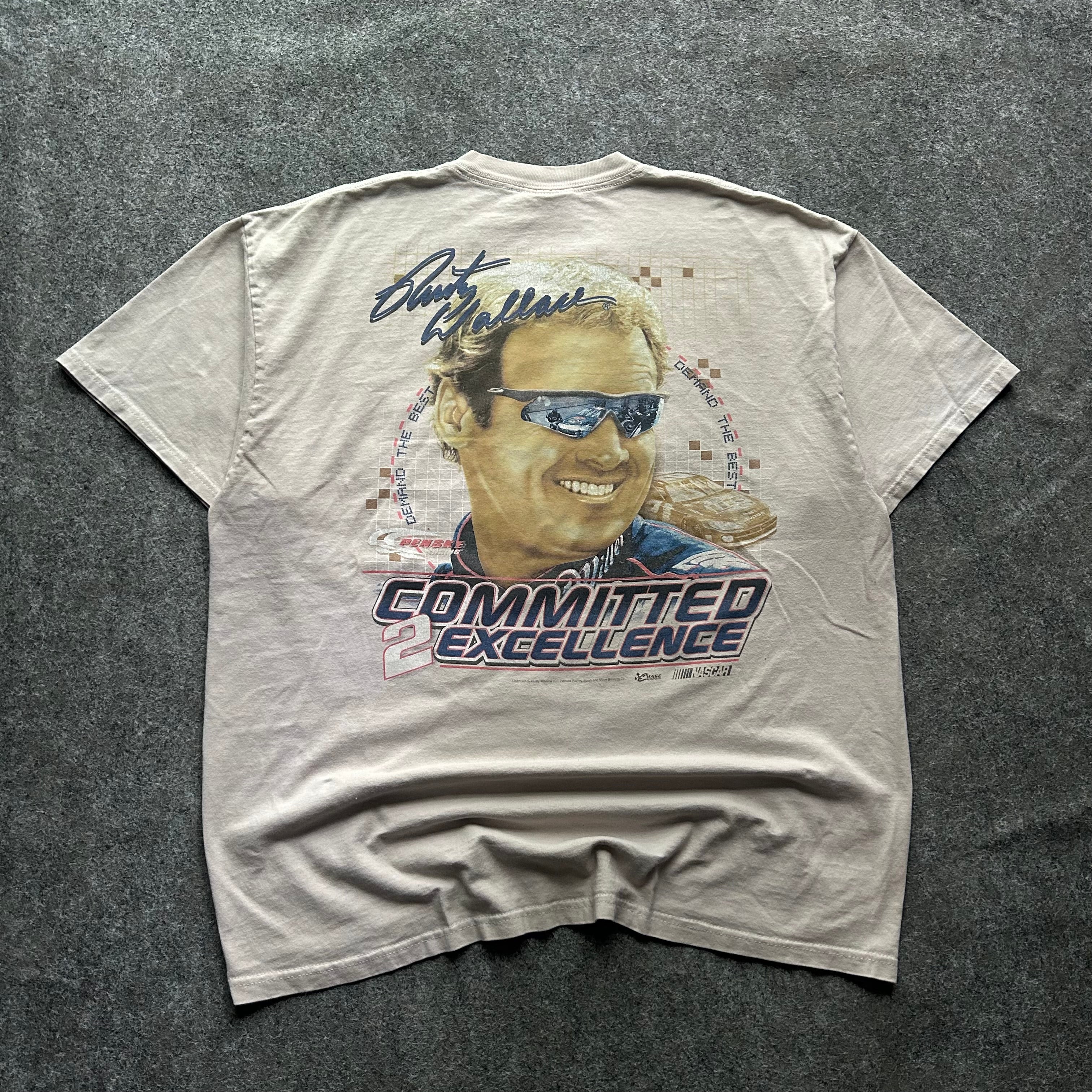 Vintage Rusty Wallace Committed 2 Excellence NASCAR T-shirt