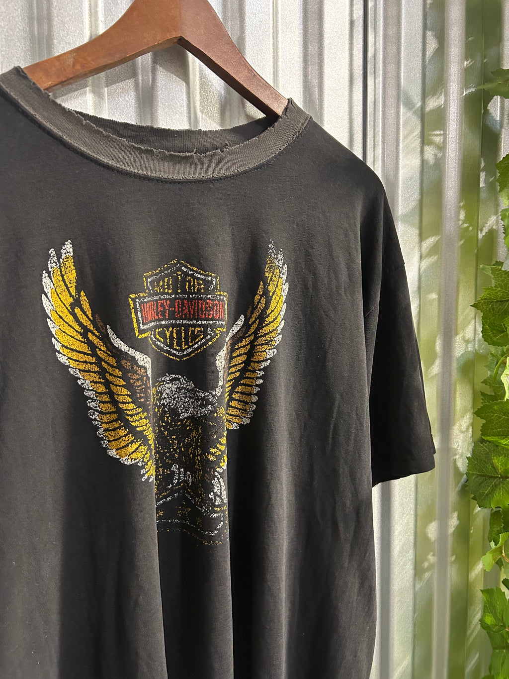 Vintage Harley Davidson Distressed Eagle T-shirt - Size XL