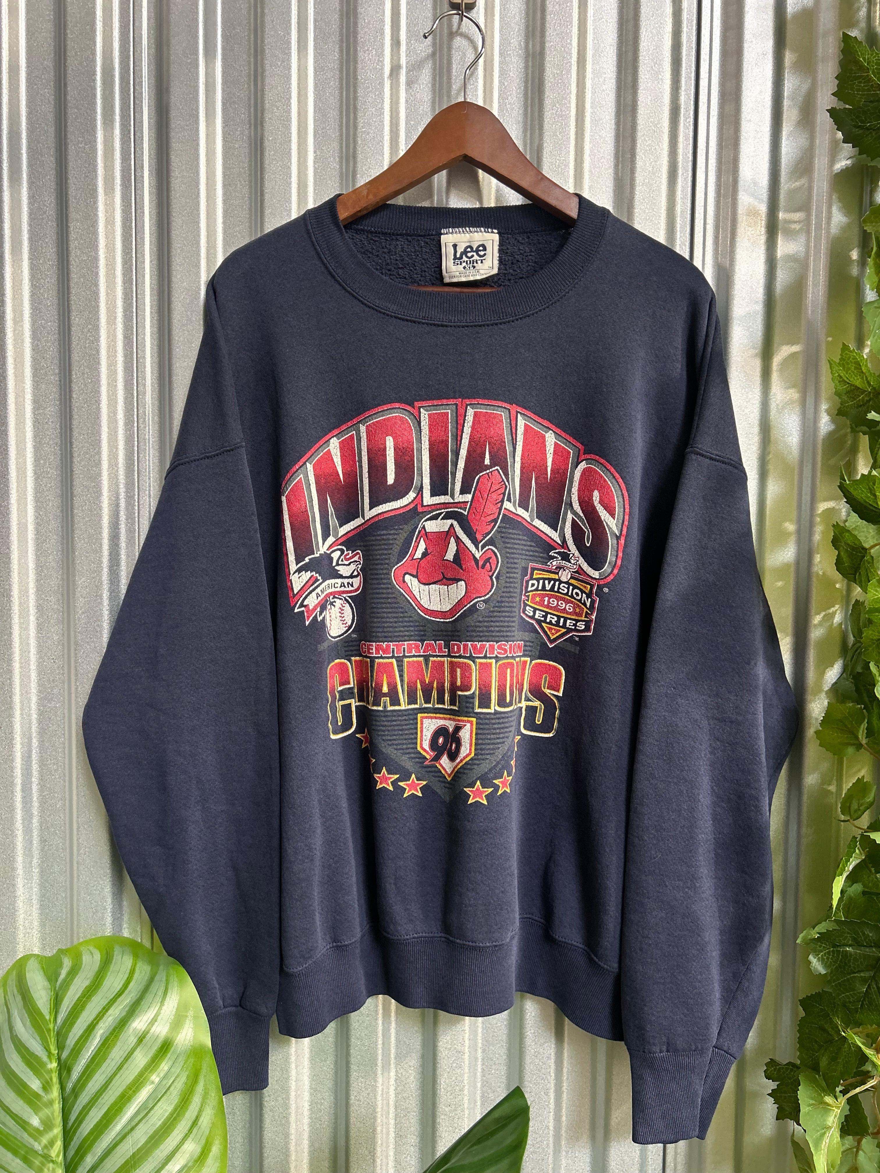 Vintage Cleveland Indians 1996 Central Division Champions Crewneck- Size XL