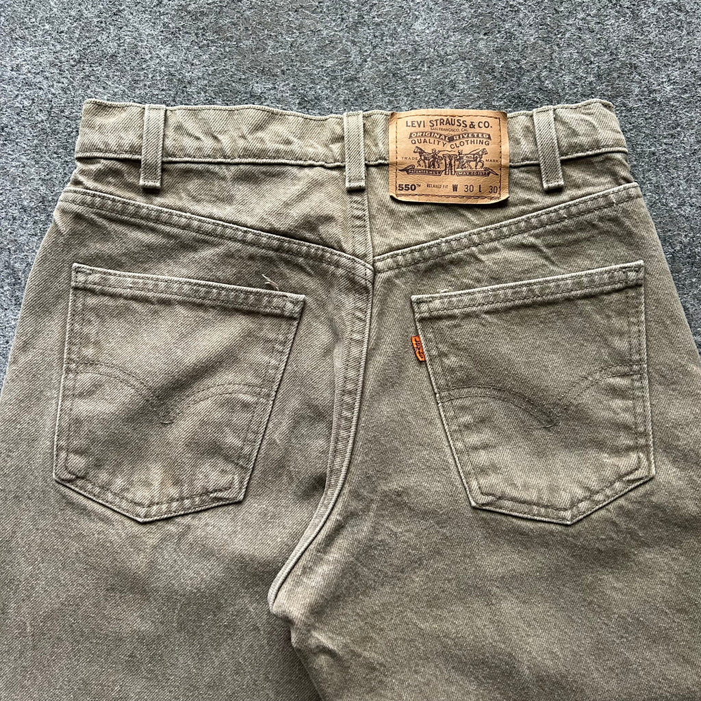 Vintage Green Levi’s 550 Orange Tab Jeans