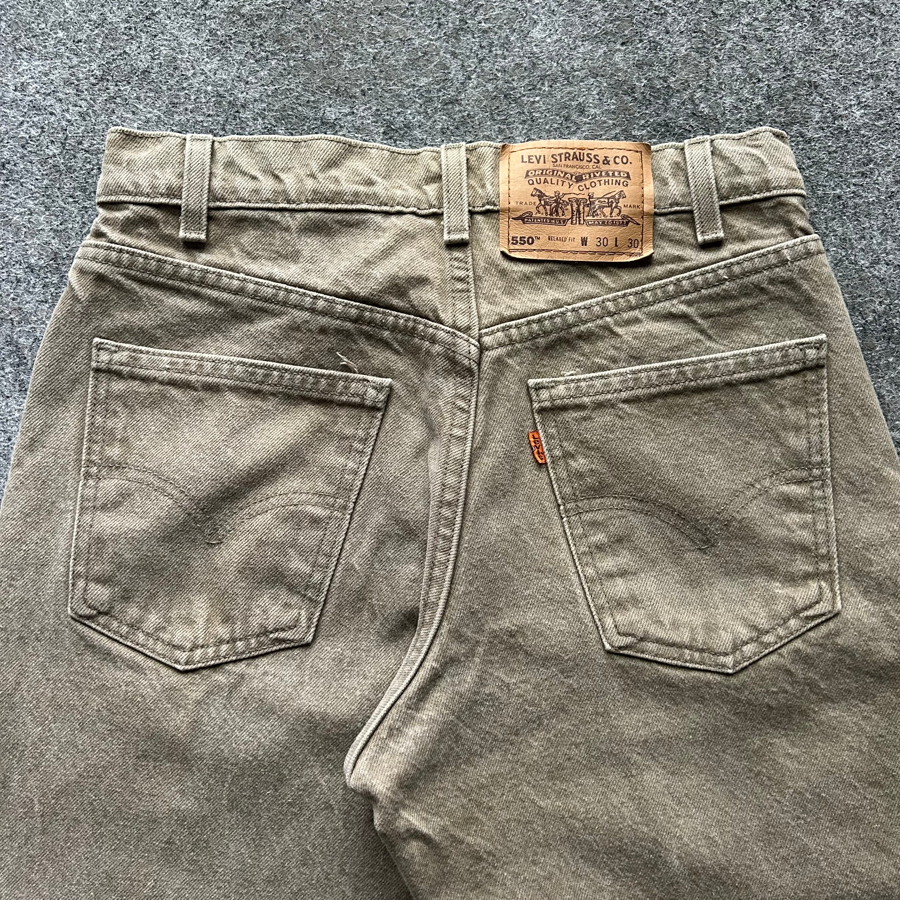 Vintage Green Levi’s 550 Orange Tab Jeans