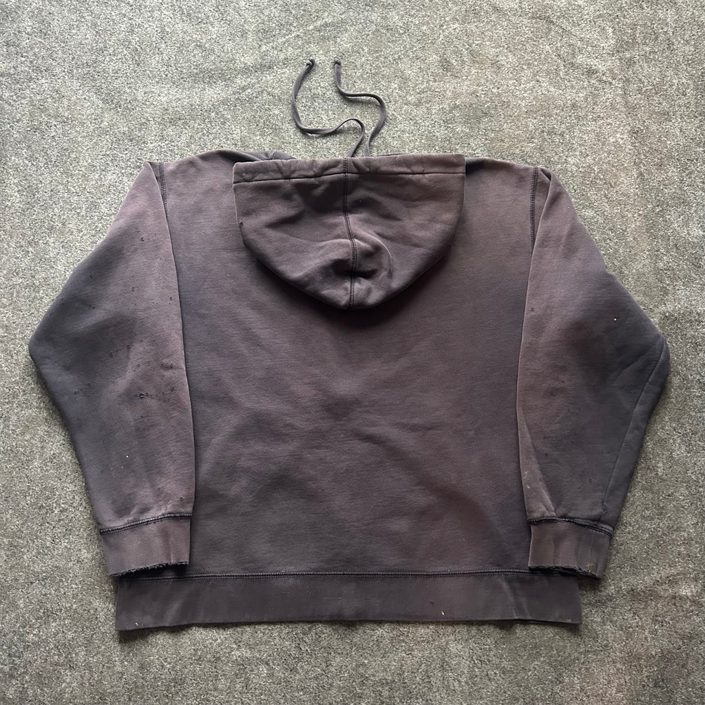 Vintage Distressed Chaps Denim Zip Up Hoodie