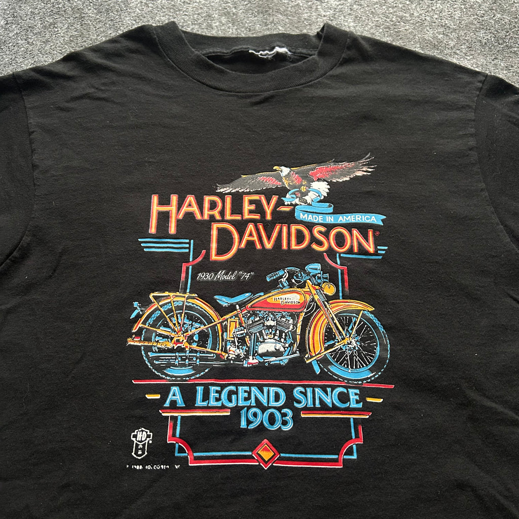 Vintage Harley Davidson Legend Since 1903 Black T-shirt