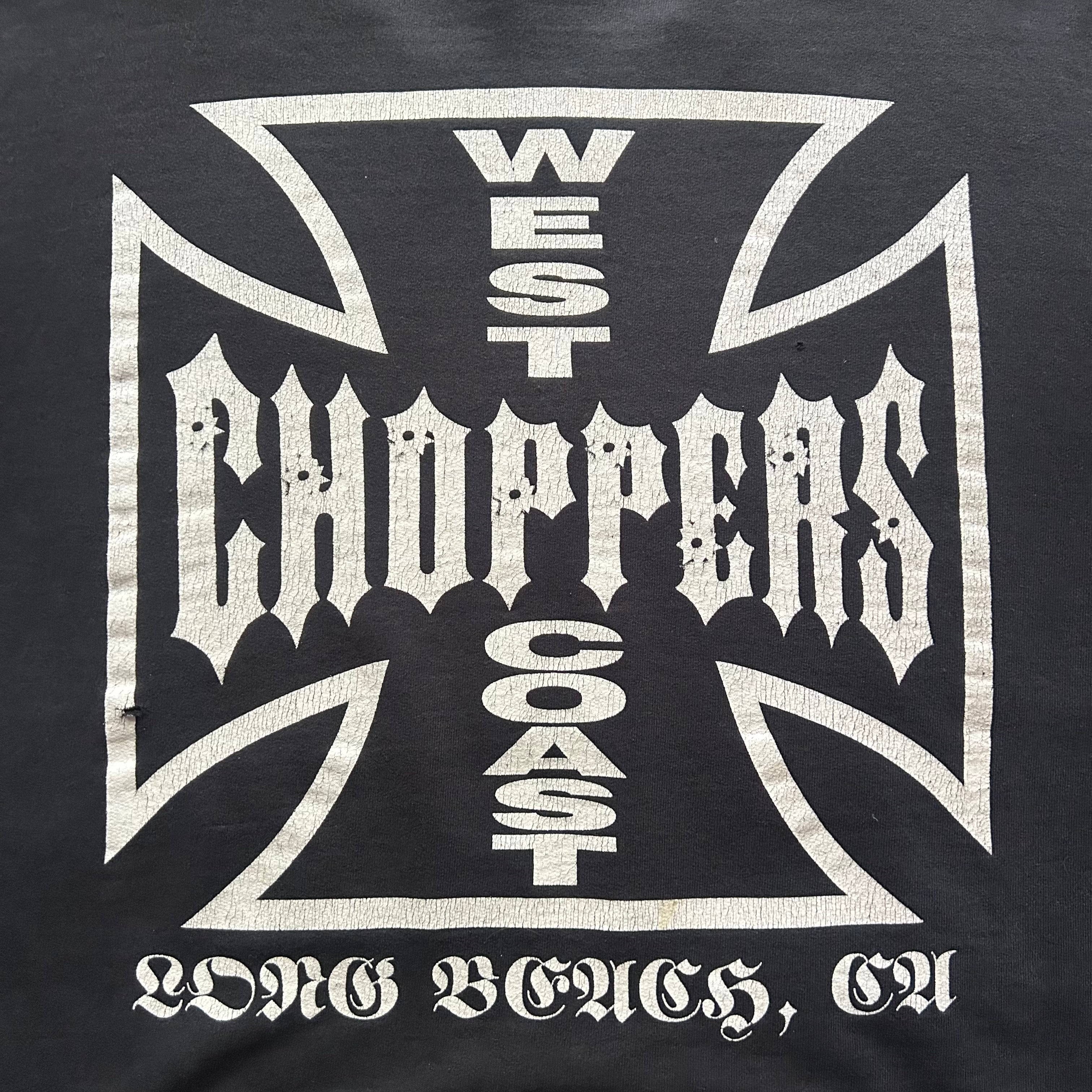 Vintage West Coast Choppers Bullet Hole Cropped Crewneck