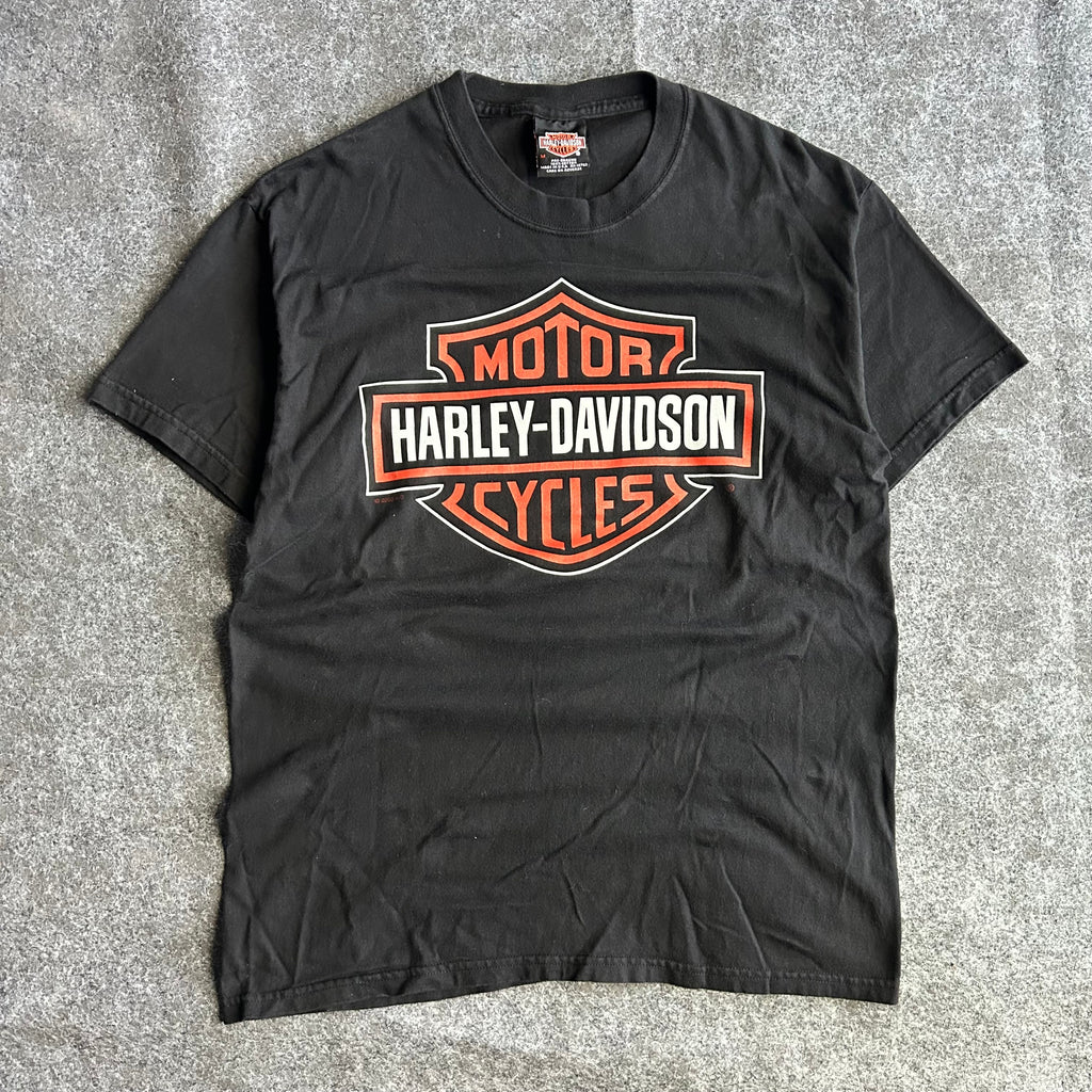 Vintage Harley Davidson Big Emblem Black T-shirt