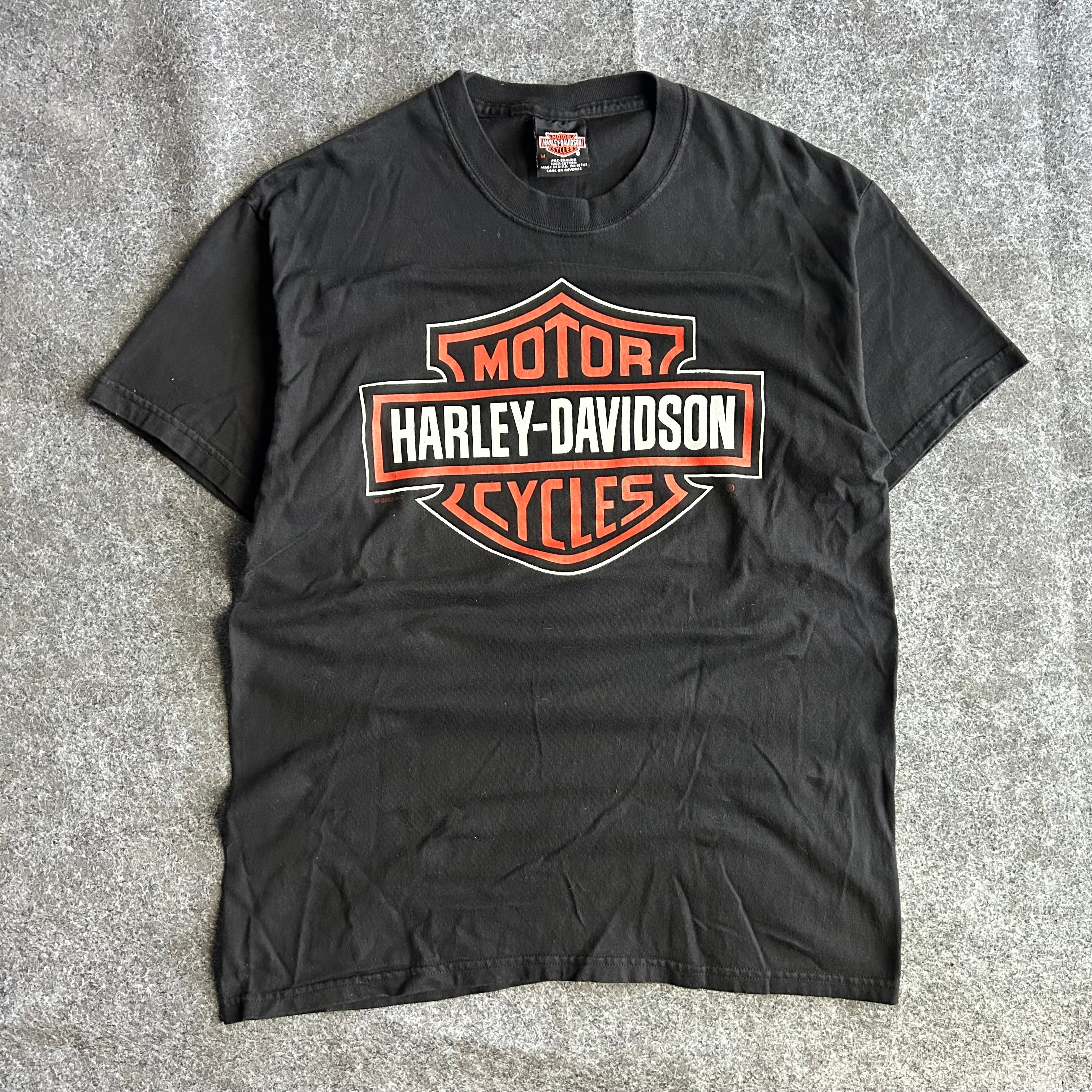 Vintage Harley Davidson Big Emblem Black T-shirt