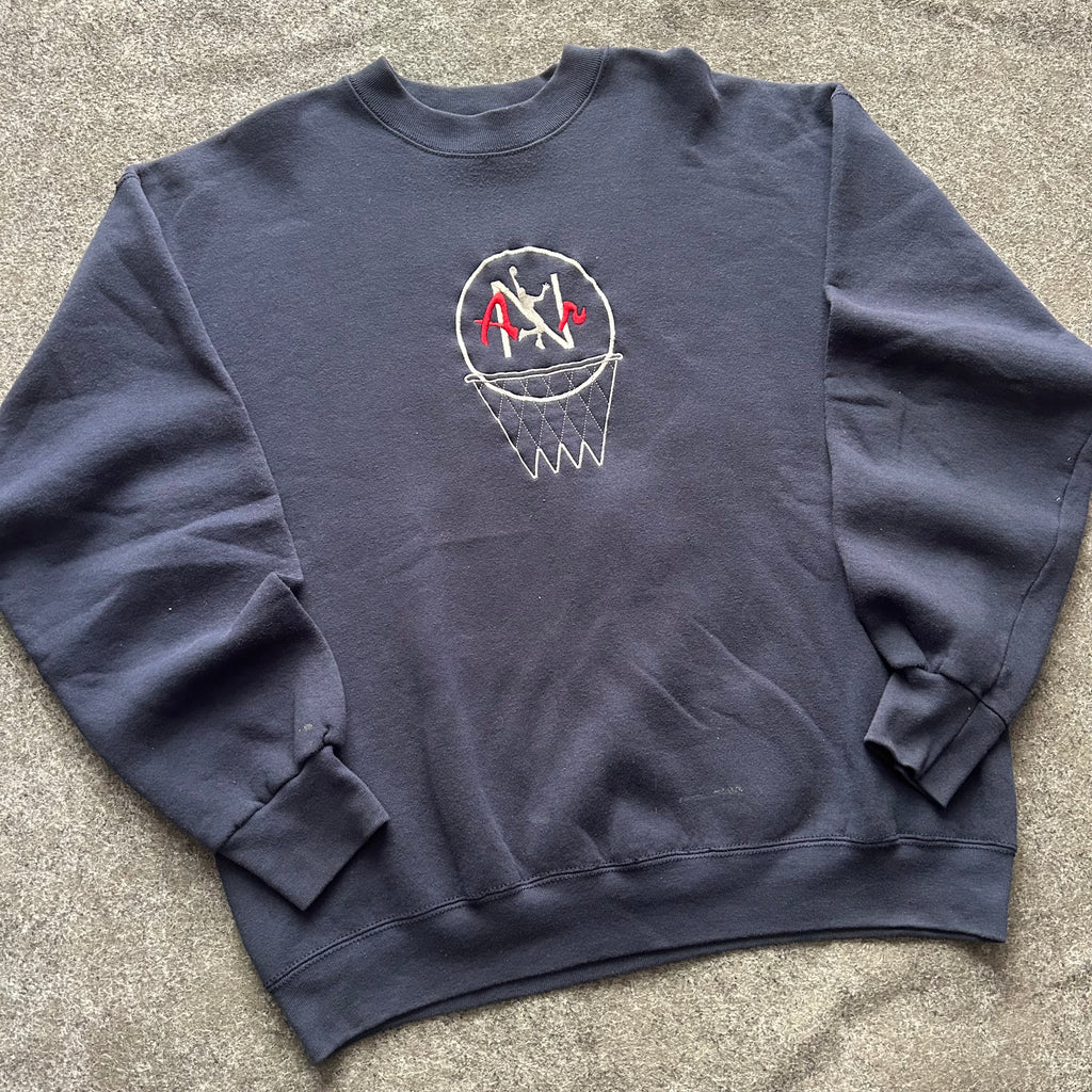 Vintage Nike Air Embroidered Navy Bootleg Crewneck