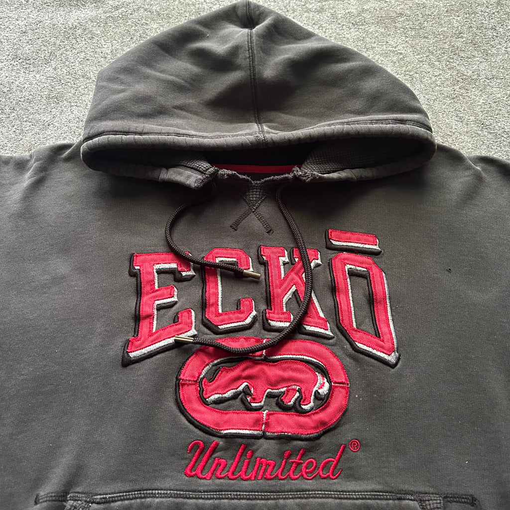Vintage Distressed Ecko Unlimited Embroidered Hoodie
