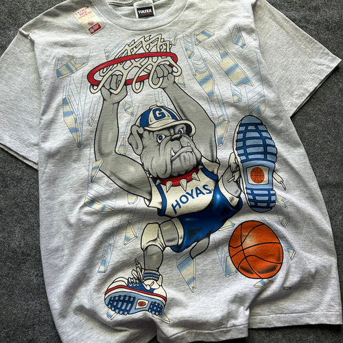 Brand New Vintage Georgetown Hoyas Break Through Shatter T-shirt