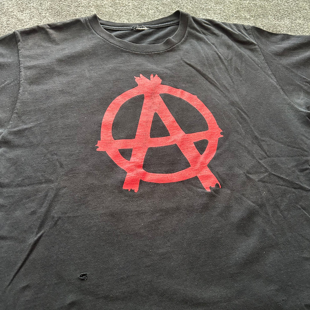 Vintage Anarchy Graphic Black T-shirt