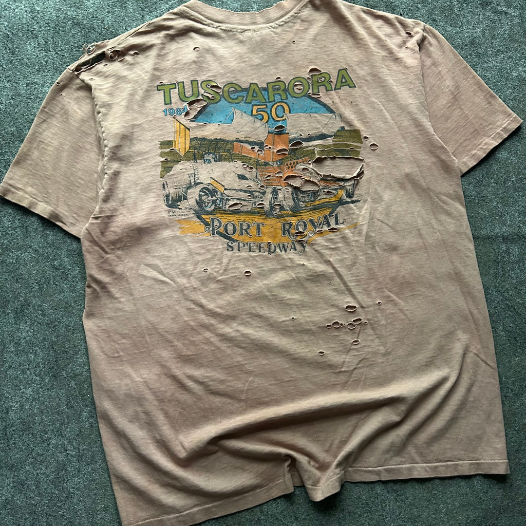 Vintage Thrashed Tuscarora Speedway T-shirt