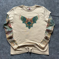 Vintage Harley Davidson Y2K Tattoo Print Women’s Long Sleeve Shirt