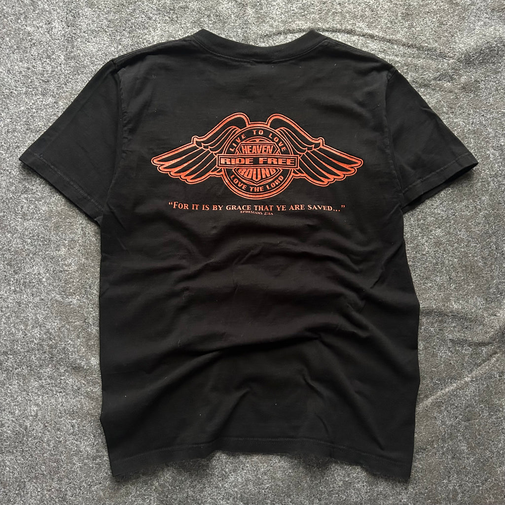 Vintage Ride Free To Eternal Life Jesus Biker T-shirt