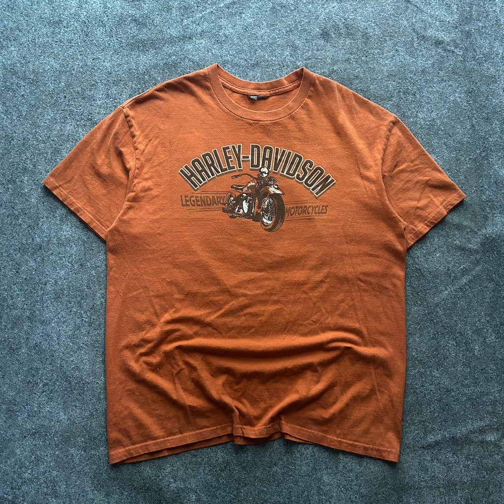 Vintage Harley Davidson Cowboys Alamo City Orange T-shirt