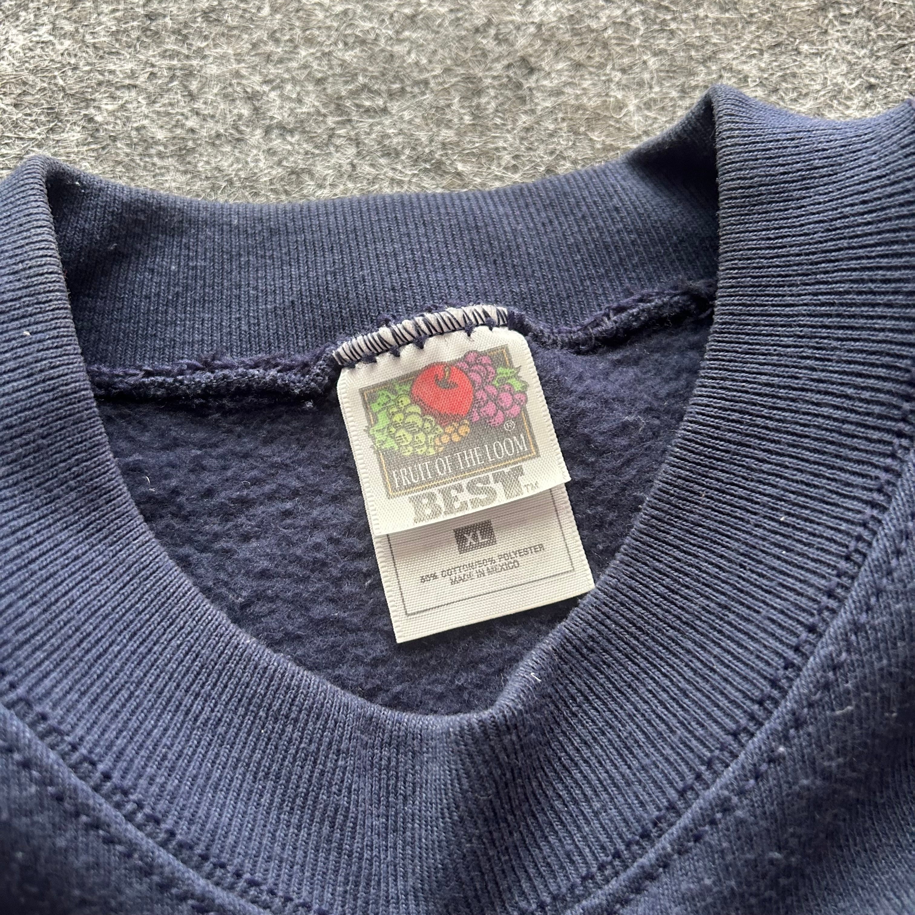 Vintage Nike Air Embroidered Navy Bootleg Crewneck