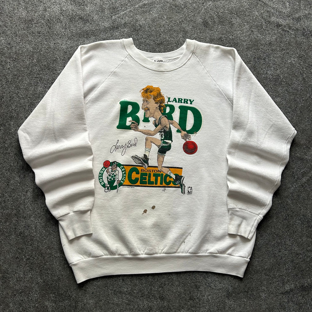Vintage Boston Celtics Larry Bird Caricature Crewneck