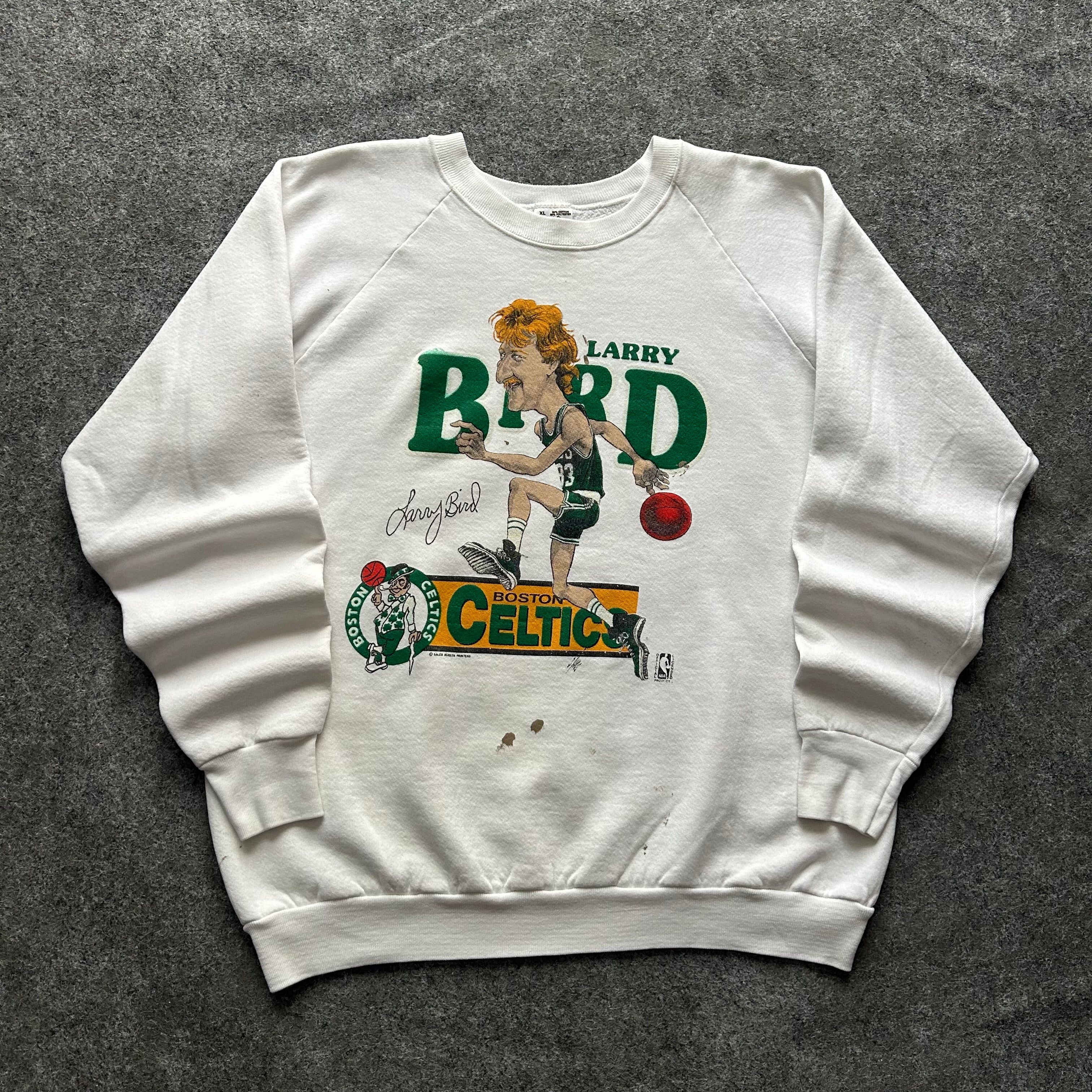 Vintage Boston Celtics Larry Bird Caricature Crewneck