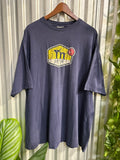 Vintage Nike Air Navy Blue Distressed T-shirt - Size 2Xl