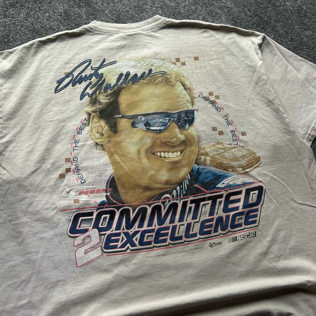 Vintage Rusty Wallace Committed 2 Excellence NASCAR T-shirt