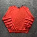Vintage Thrashed Polo Ralph Lauren Orange Crewneck