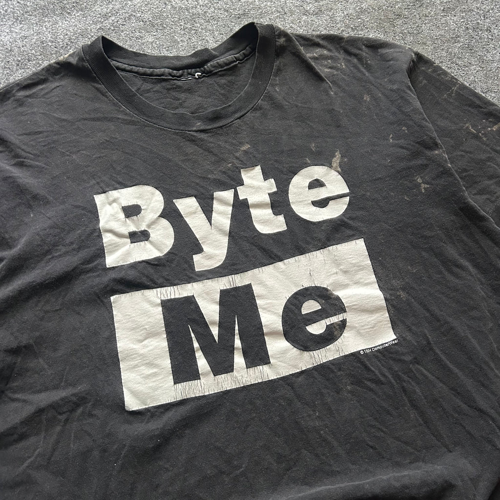 Vintage Byte Me Computer Tech Parody T-shirt