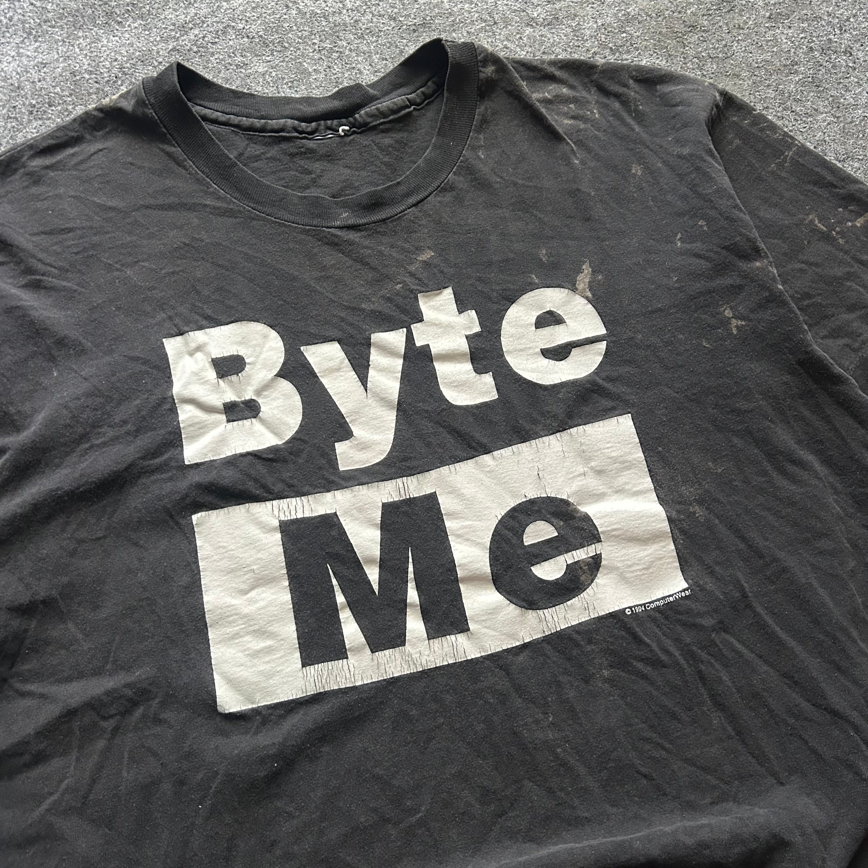 Vintage Byte Me Computer Tech Parody T-shirt