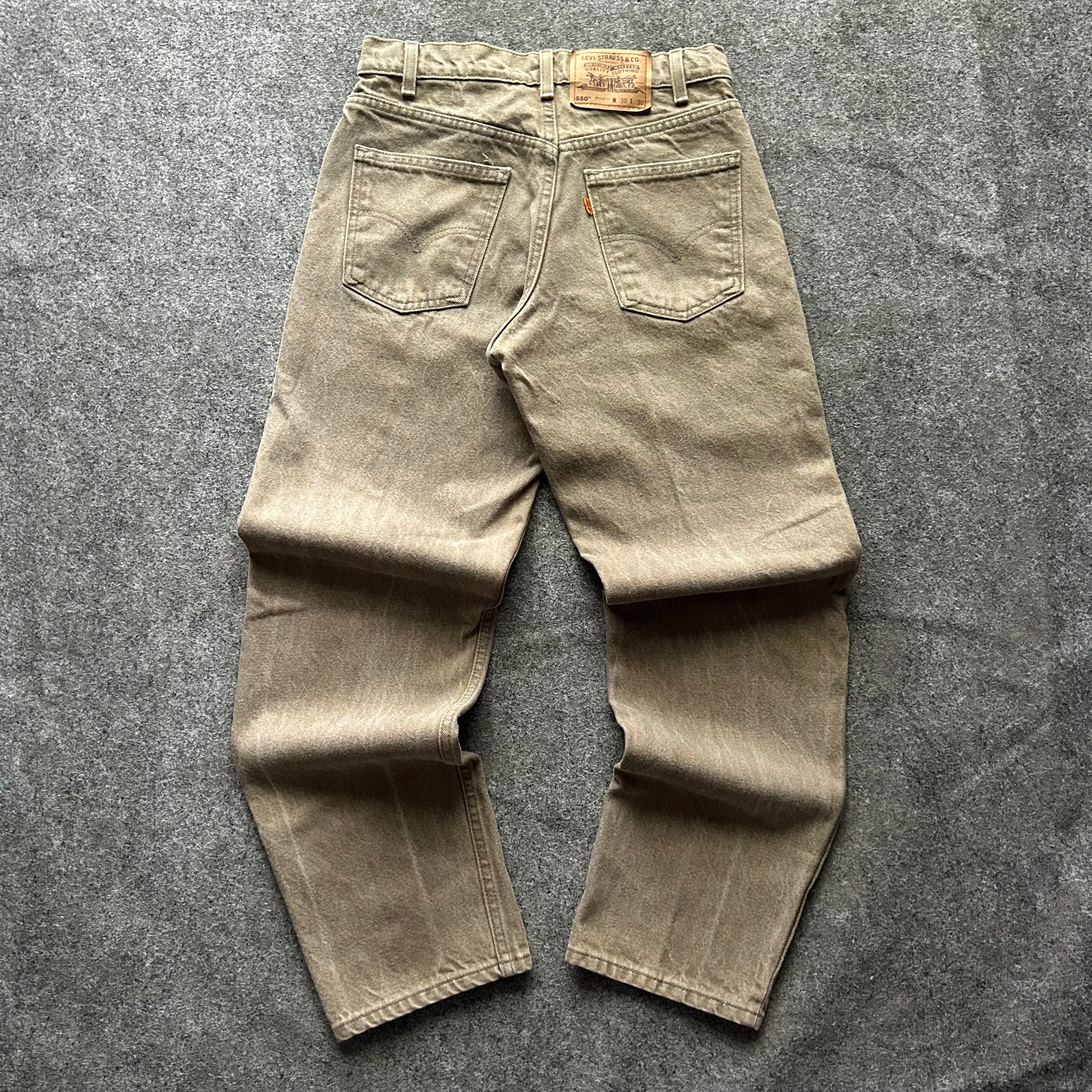 Vintage Green Levi’s 550 Orange Tab Jeans