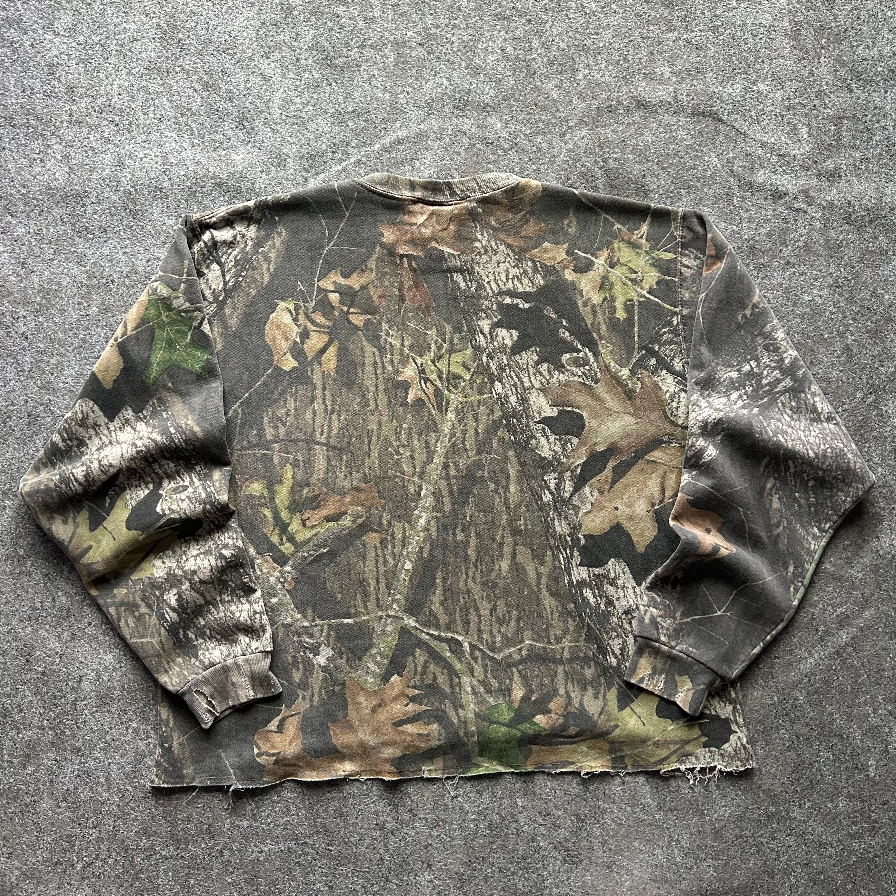 Vintage Camouflage Cropped Crewneck