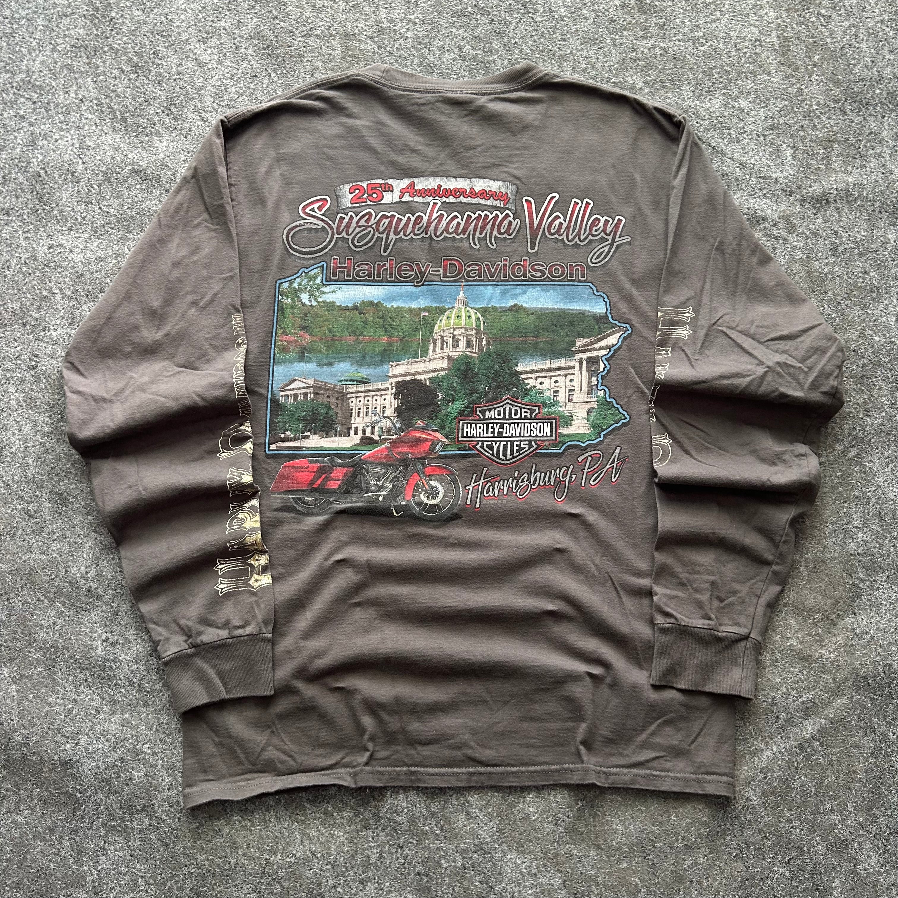 Vintage Harley Davidson American Original Long Sleeve Spell Out Shirt
