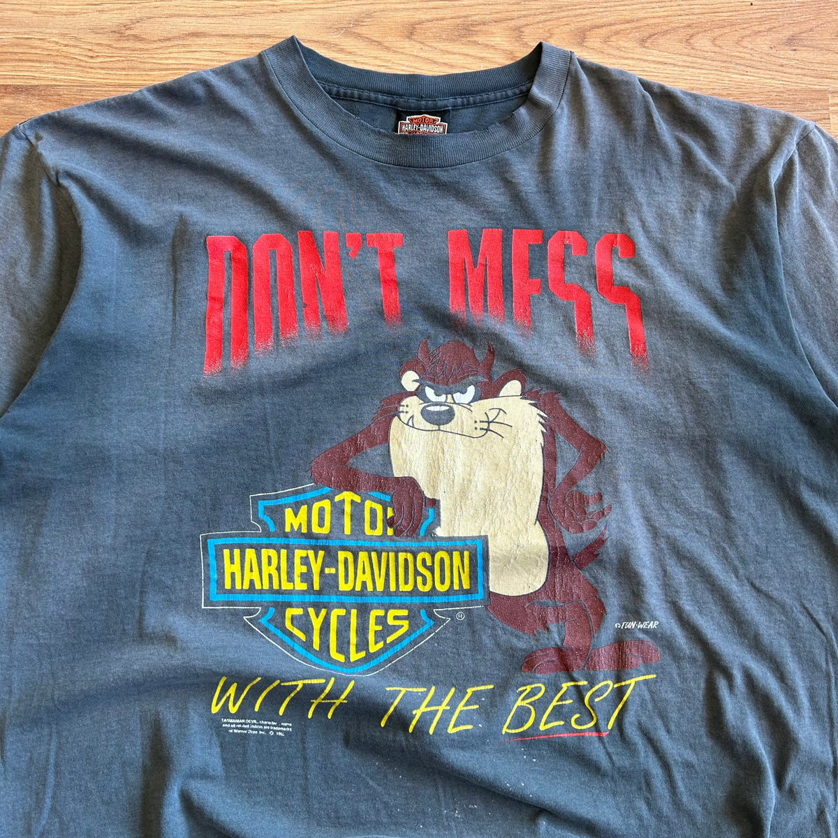 Vintage Harley Davidson Faded & Distressed Tasmanian Devil T-shirt - Size XL