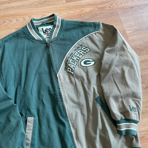 Vintage Green Bay Packers Lee Sport Bomber Jacket - Size Large