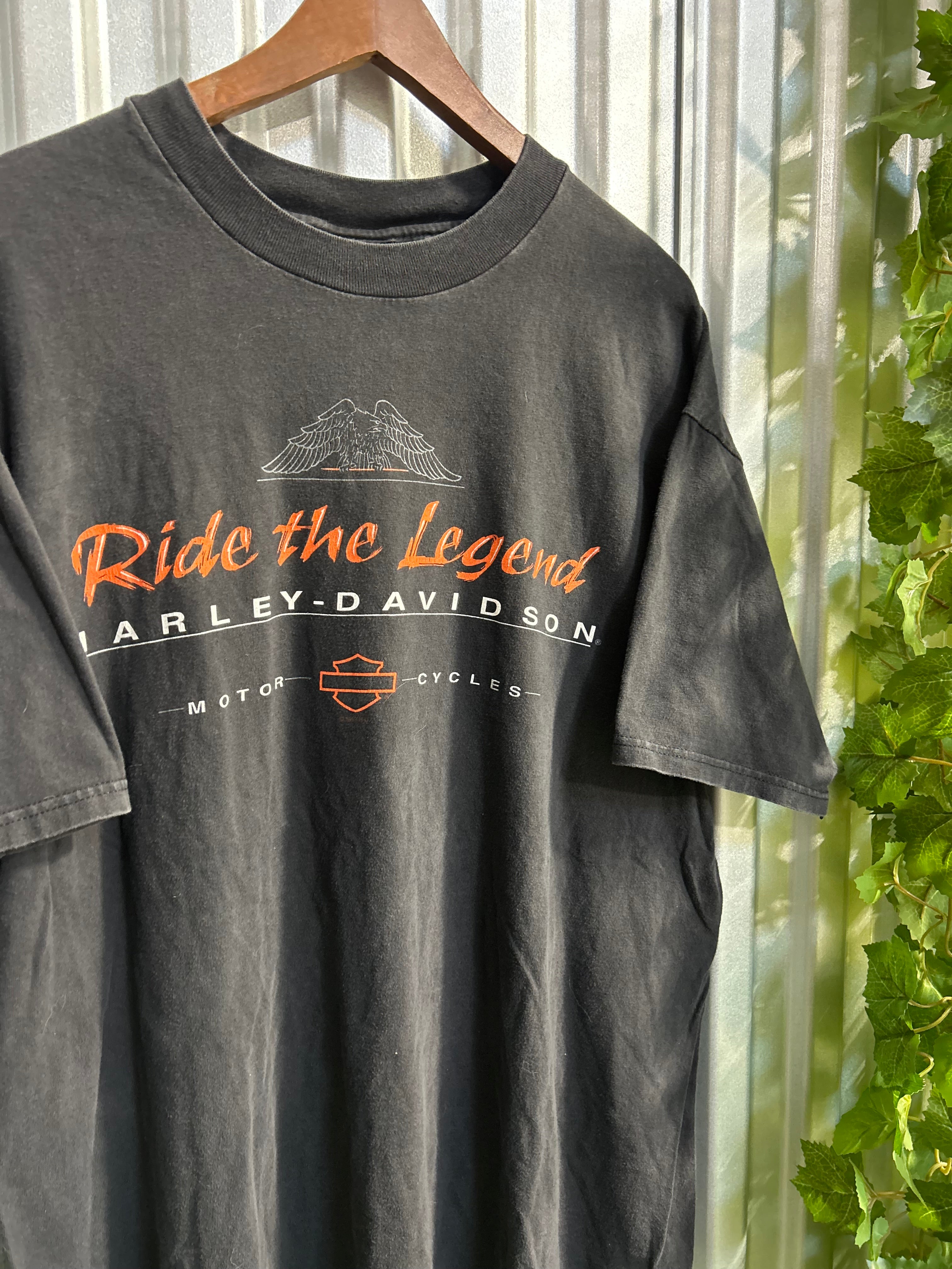 Vintage Harley Davidson Ride The Legend Singapore T-shirt - Size XL