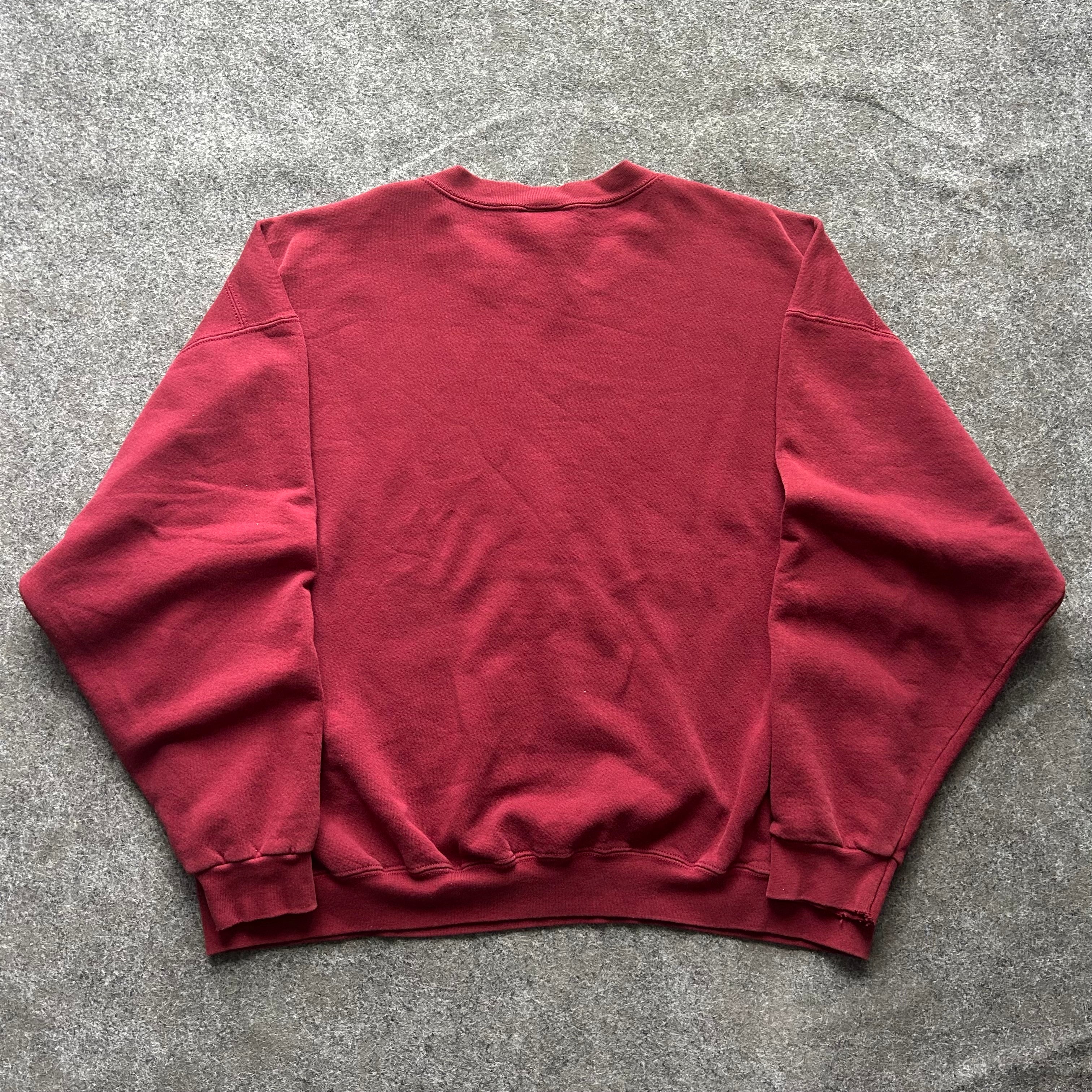 Vintage Nike Burgundy Spell Out Crewneck
