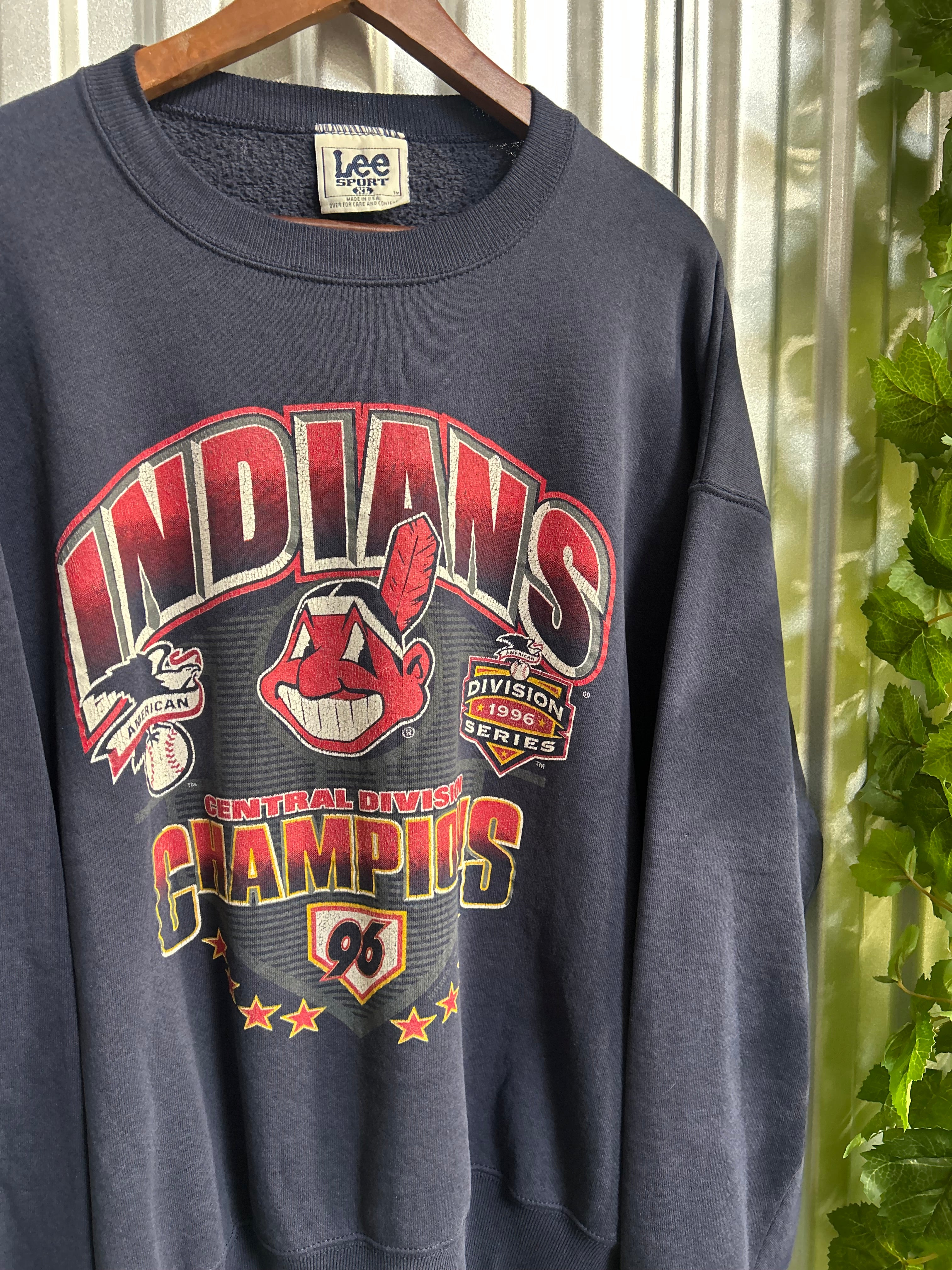 Vintage Cleveland Indians 1996 Central Division Champions Crewneck- Size XL