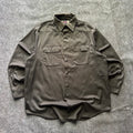 Vintage Distressed Olive Big Mac Long Sleeve Button Up Shirt