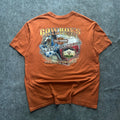 Vintage Harley Davidson Cowboys Alamo City Orange T-shirt