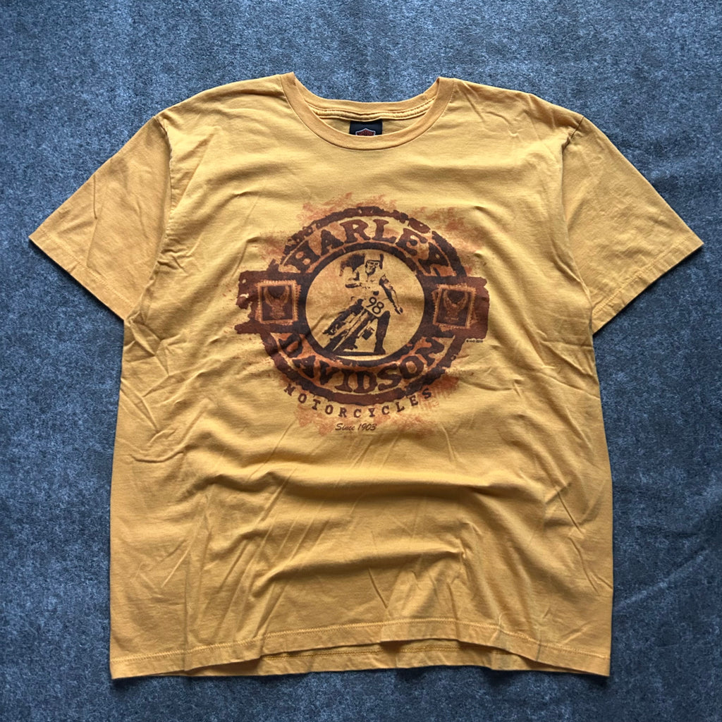 Vintage Harley Davidson St. Thomas U.S.V.I. Yellow T-shirt