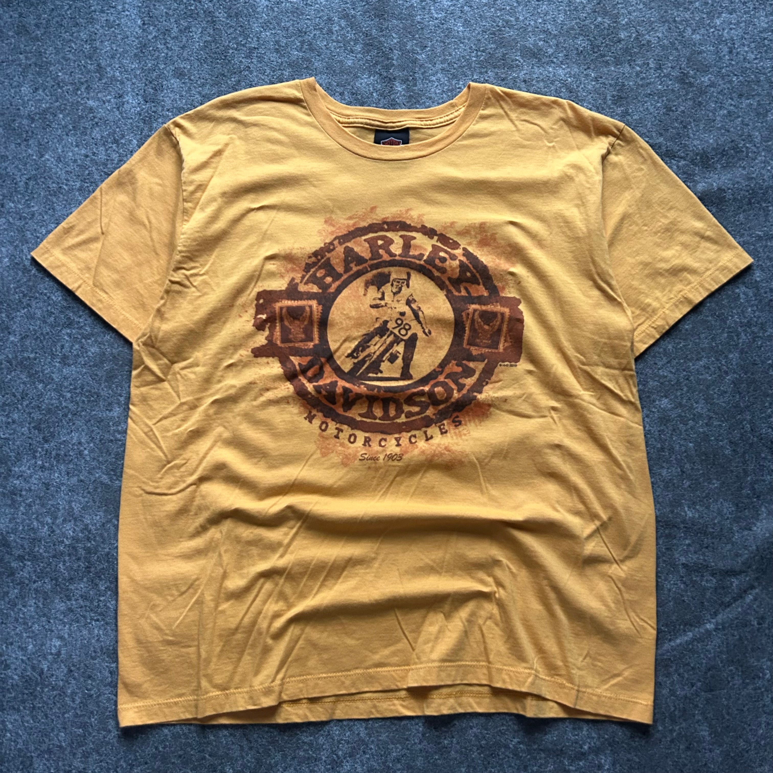 Vintage Harley Davidson St. Thomas U.S.V.I. Yellow T-shirt