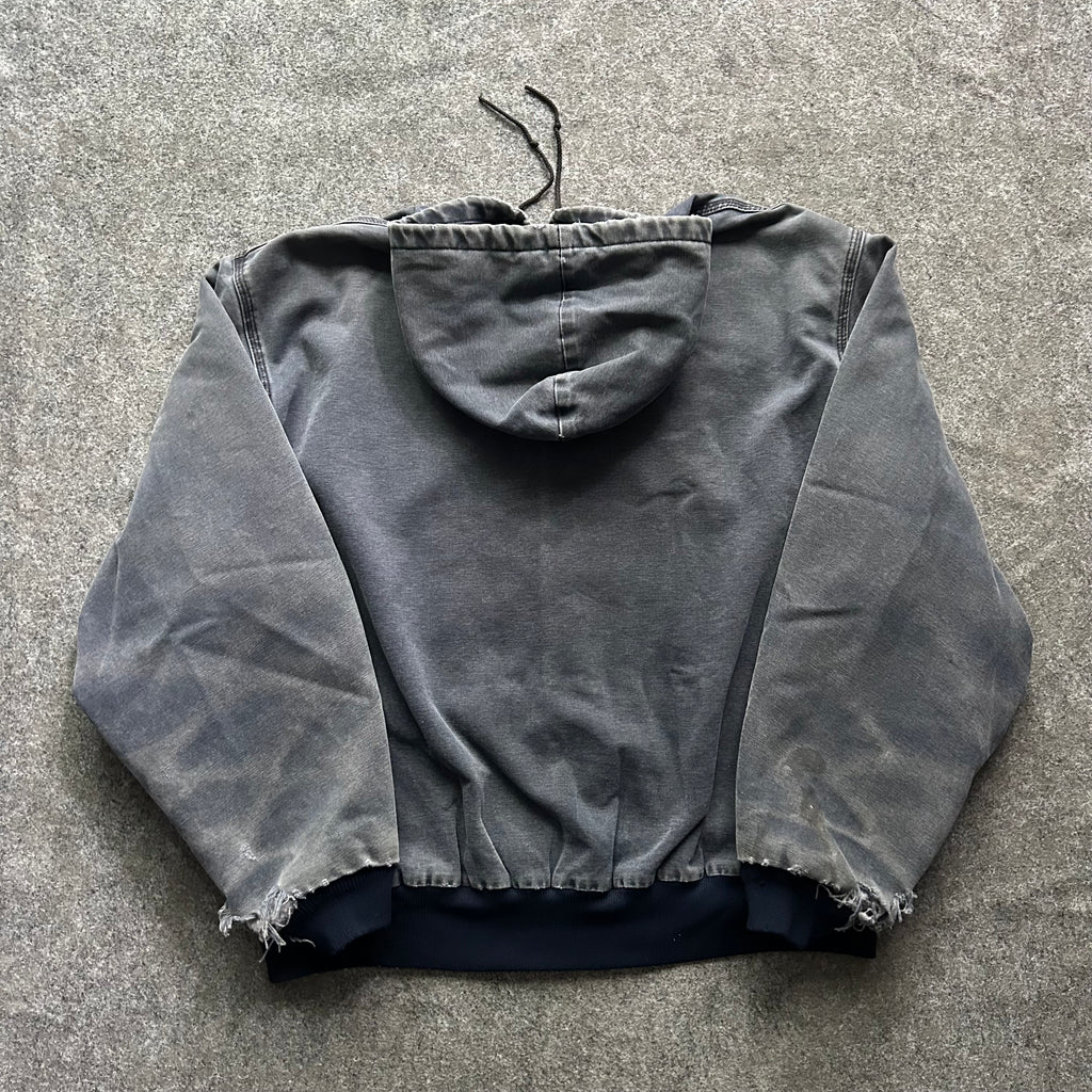 Vintage Distressed Navy Blue Carhartt Hooded Jacket