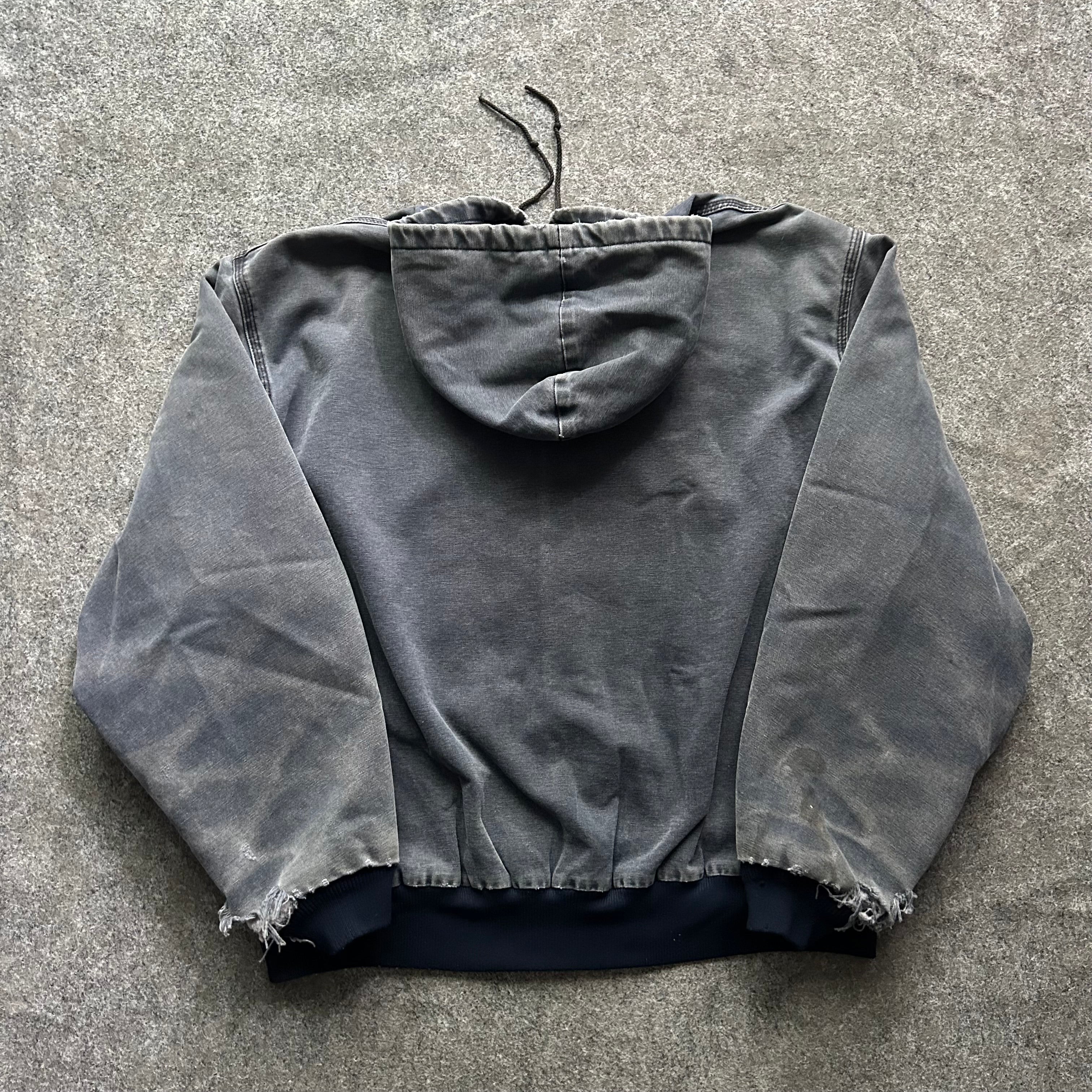 Vintage Distressed Navy Blue Carhartt Hooded Jacket