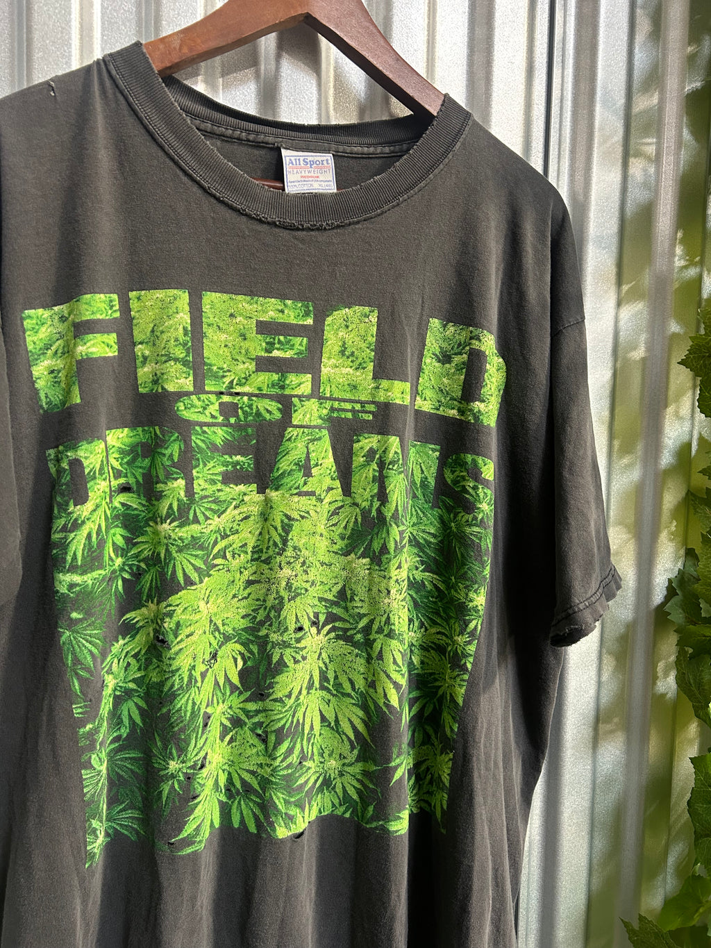 Vintage Field of Dreams Weed Distressed T-shirt - Size Xl